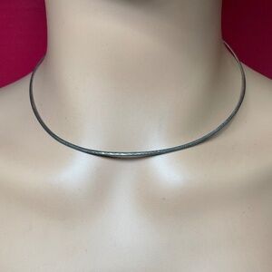 Vintage Sterling Silver Dyadema Semi - Rigid Snake Chain Necklace. 17.25”